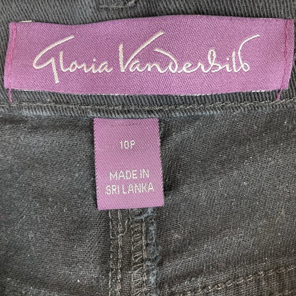 Gloria‎ Vanderbilt Amanda Jeans Size 10P Black Capri Denim Stretch - Picture 13 of 16